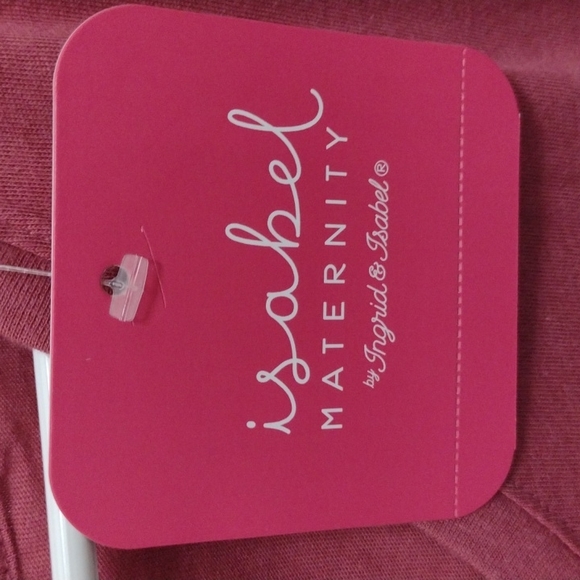 NWT Long Sleeve V-Neck Shirred Maternity Shirt - Isabel Maternity - M - Picture 2 of 4